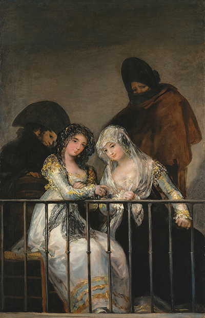 Majas on a Balcony Francisco de Goya